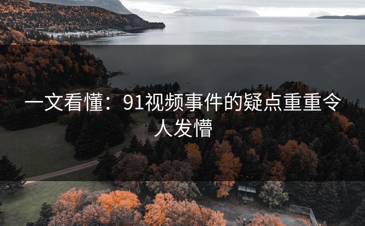 一文看懂：91视频事件的疑点重重令人发懵