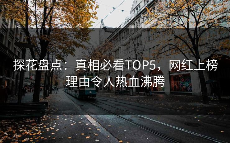 探花盘点：真相必看TOP5，网红上榜理由令人热血沸腾