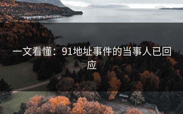 一文看懂：91地址事件的当事人已回应