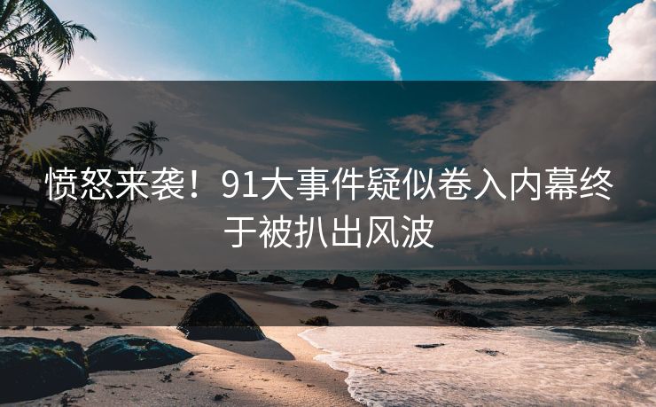愤怒来袭！91大事件疑似卷入内幕终于被扒出风波