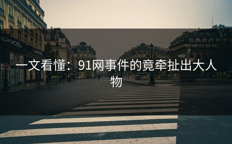 一文看懂：91网事件的竟牵扯出大人物