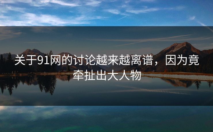 关于91网的讨论越来越离谱，因为竟牵扯出大人物