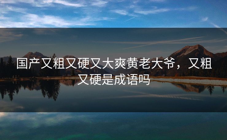 国产又粗又硬又大爽黄老大爷，又粗又硬是成语吗